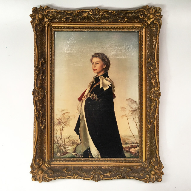 ARTWORK, Portrait - Queen In Gold Frame
